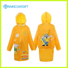 Imperméable en PVC imprimé à capuche personnalisé en PVC (RVC-027)